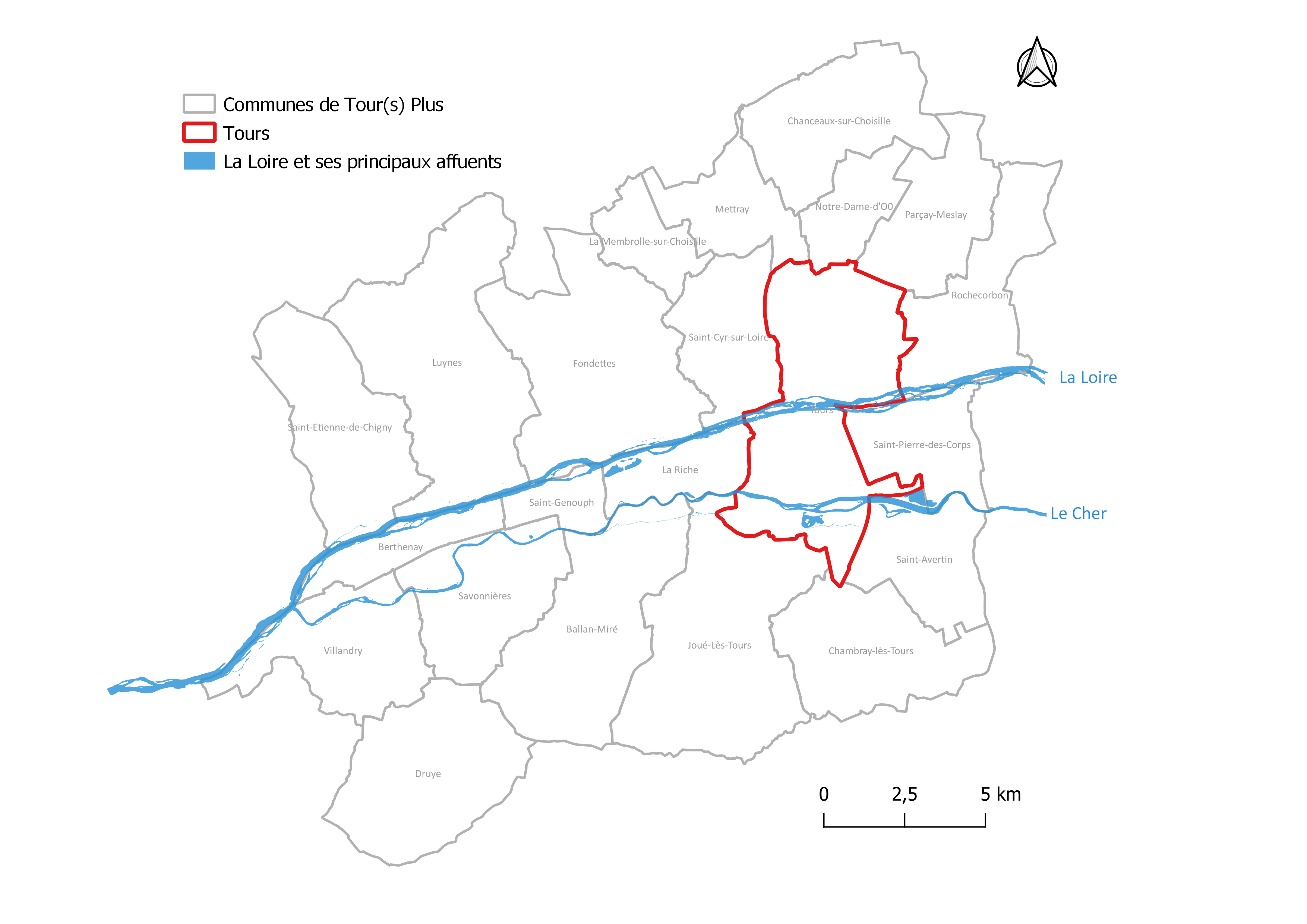 Carte du territoire Tourangeau