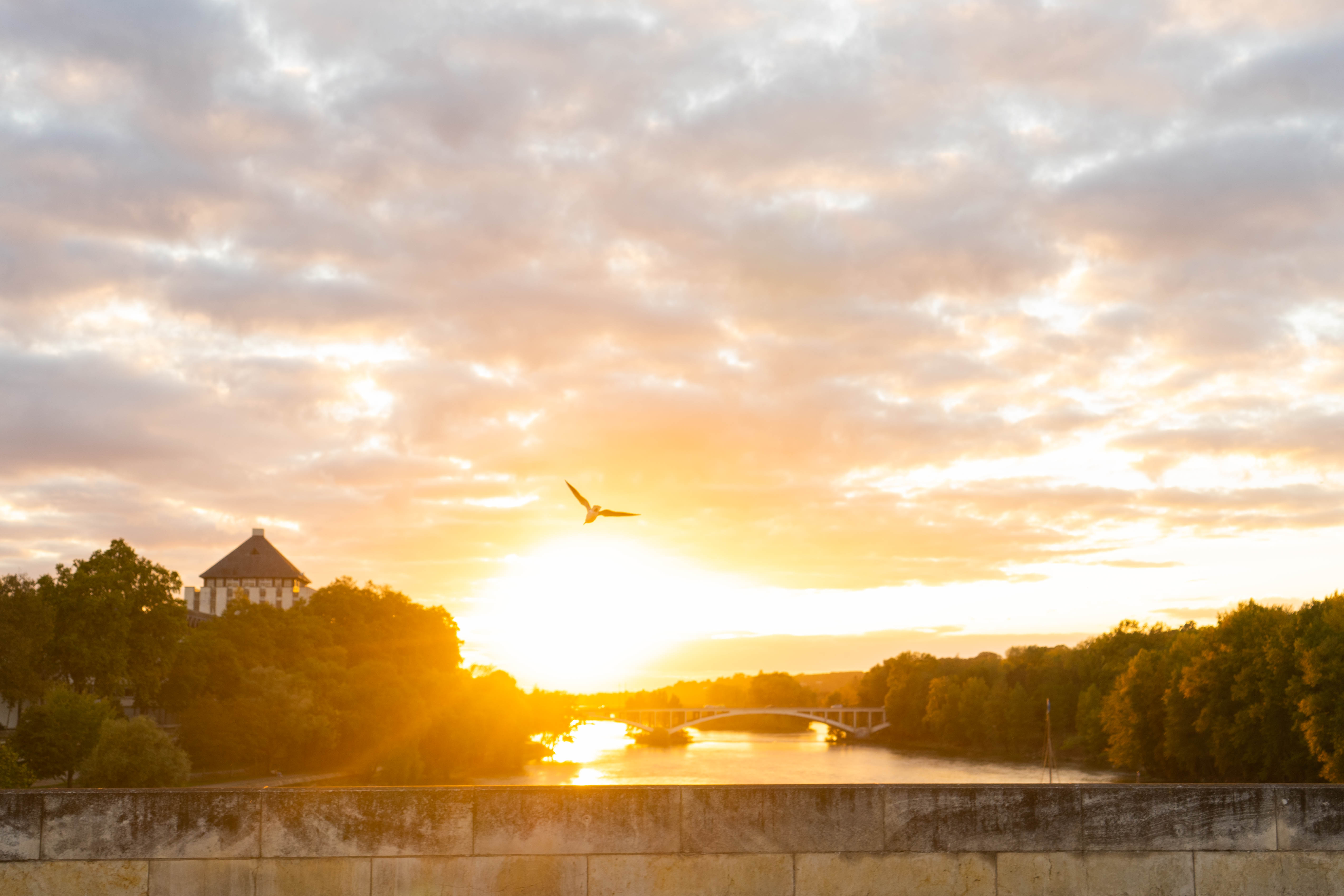 Couché de soleil sur la Loire